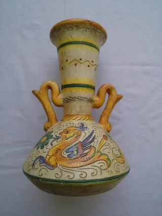Vaso Deruta Terracotta Dipinto Mano
