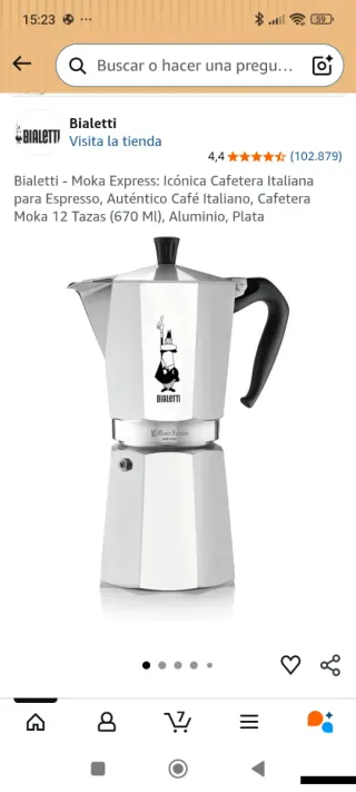 Cafetera Italiana Bialetti Moka Express