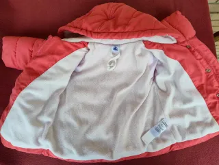 Abrigo bebé Petit Bateau coral