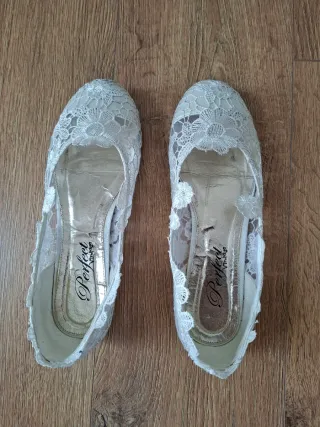 Bailarinas Encaje Blanco