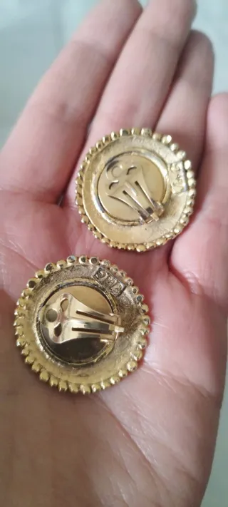 Orecchini Jacky De G. vintage clip oro multicolor