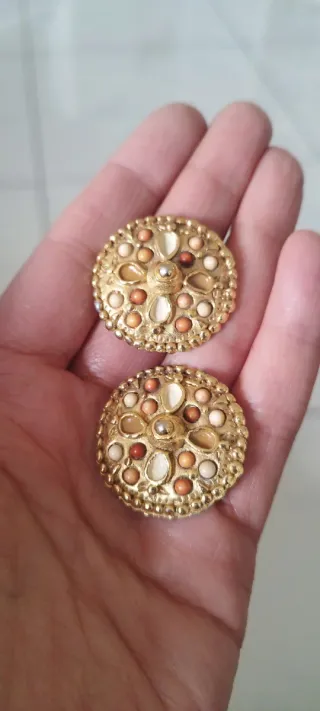 Orecchini Jacky De G. vintage clip oro multicolor