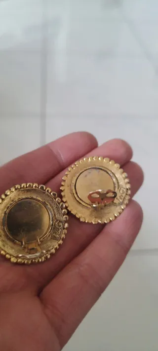 Orecchini Jacky De G. vintage clip oro multicolor