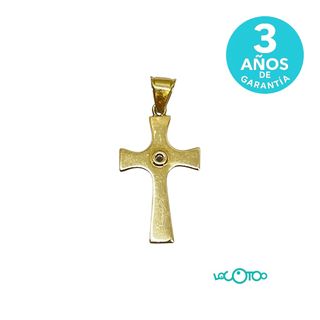 Colgante Cruz Oro 18K con Piedra