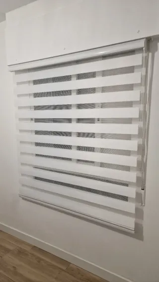 Estor Noche y Día Blanco 140x250