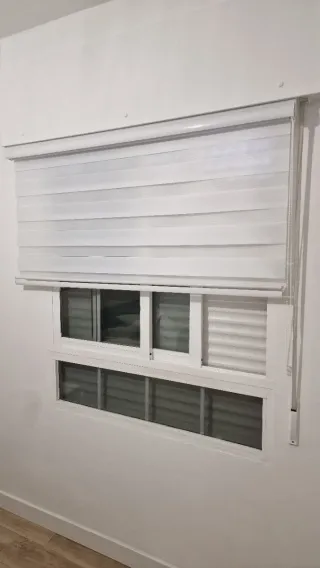 Estor Noche y Día Blanco 140x250