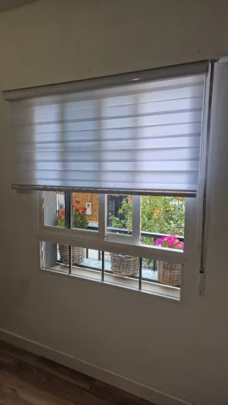 Estor Noche y Día Blanco 140x250