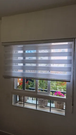 Estor Noche y Día Blanco 140x250