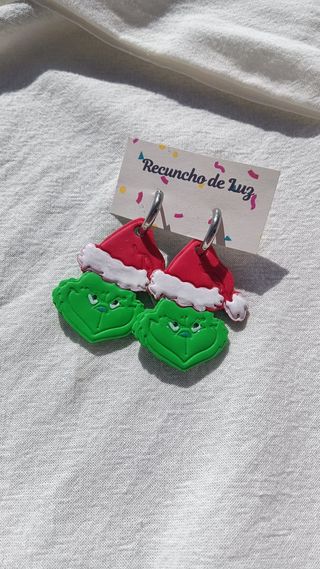 Pendientes Grinch Navideños