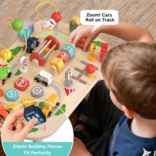 Mesa Actividades Montessori Madera Niños