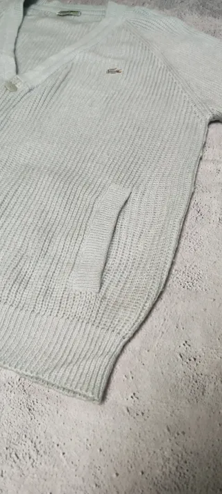 Cárdigan Lacoste Vintage Azul Pálido