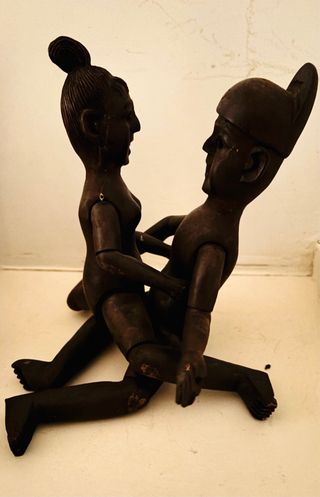 Antica coppia di bambole cinesi della fertilità