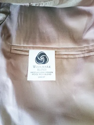 Chaqueta de traje beige