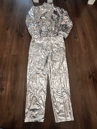 Disfraz plateado brillante