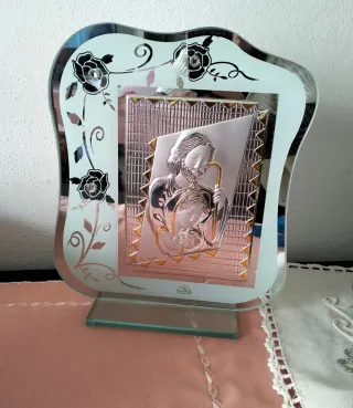 Icona Sacra Famiglia Vetro