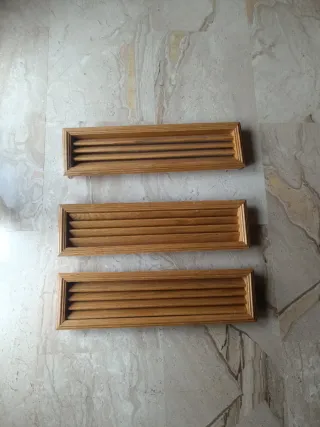 Rejillas ventilación roble (3 uds)