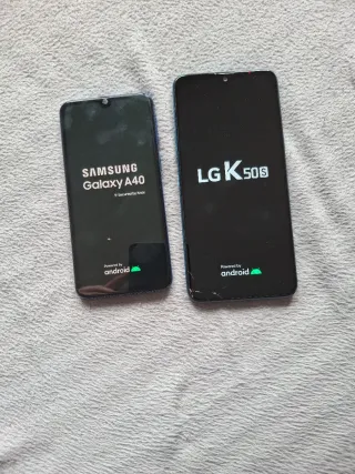 Samsung a40 y LGk50S