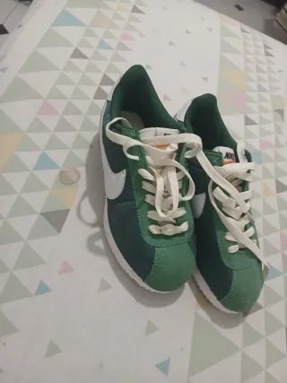 Nike Cortez Talla 36 Verde/Blanco