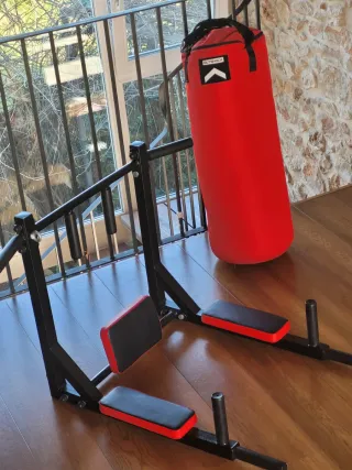 Barra dominadas y saco boxeo