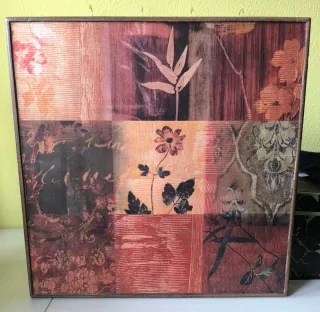 Cuadro Decorativo Flores Moderno cuadrado 51x51 cm