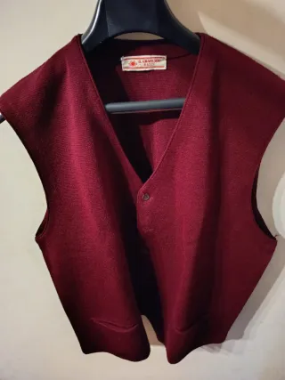 Gilet Vintage Uomo Bordeaux Elegante Il Granchio