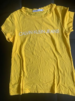 Camiseta Calvin Klein Jeans Amarilla Talla XS