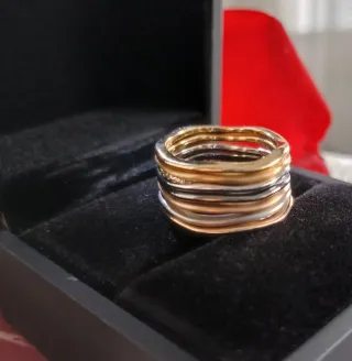 Anillo Vasari tipo semanario oro 18kt