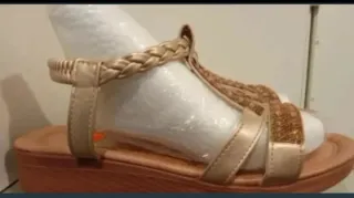 Sandalias doradas mujer talla 38