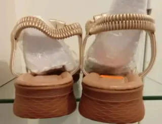 Sandalias doradas mujer talla 38