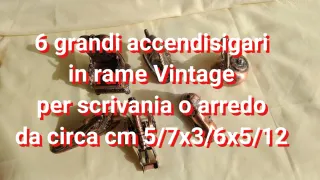 Accendini grandi rame vintage da tavolo