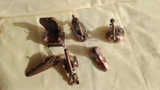 Accendini grandi rame vintage da tavolo