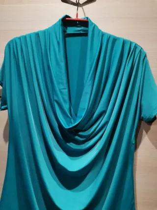 Blusa donna scollo drappeggiato nr 130