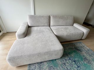 Sofá rinconera izquierda gris claro DAVISO