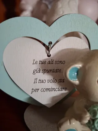 Orsetto in ceramica con cuori