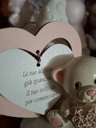 Orsetto in ceramica con cuori