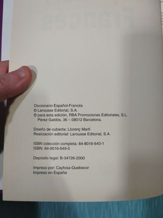 Diccionario español-francés tapa dura