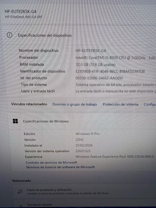 Lote 3 HP EliteDesk 800 G4 32GB