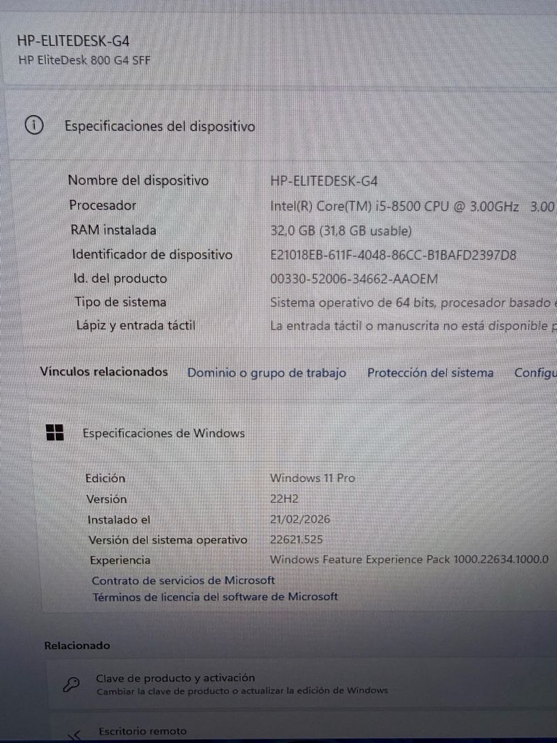 Lote 3 HP EliteDesk 800 G4 32GB afbeelding 9