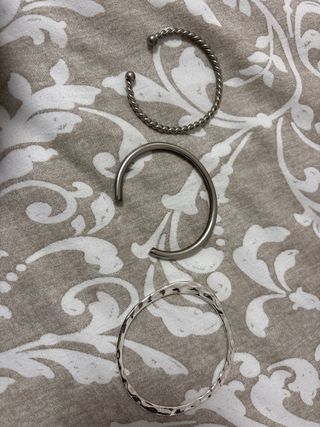 Conjunto 3 Pulseras Plateadas