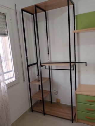 Armario Abierto Metálico y Madera