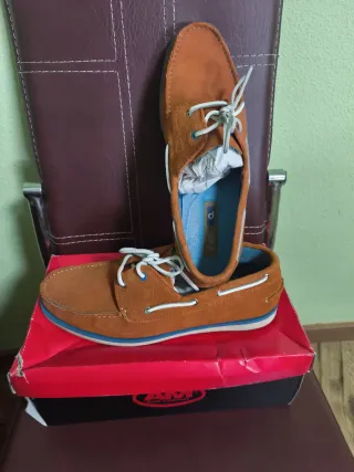 Mocasines de piel naranja