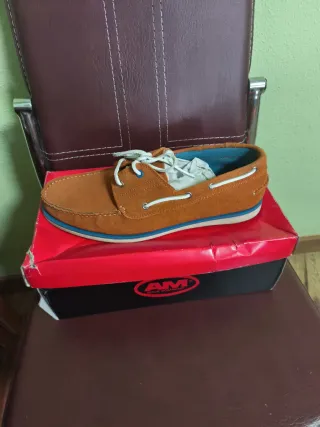 Mocasines de piel naranja