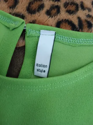 Abito verde manica 3/4