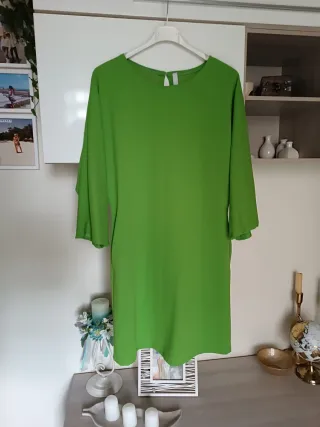 Abito verde manica 3/4