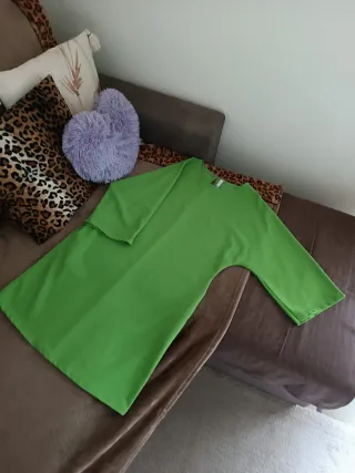 Abito verde manica 3/4