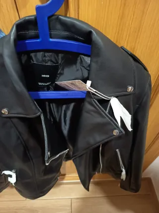 Cazadora Biker Mango Talla XL Mujer