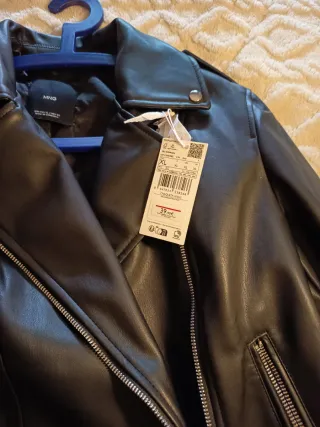 Cazadora Biker Mango Talla XL Mujer