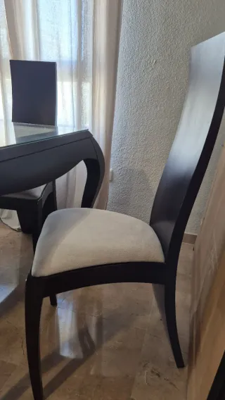 Mueble salón completo madera y cristal