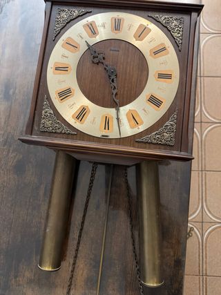 Reloj de Pared Antiguo Madera y Metal
