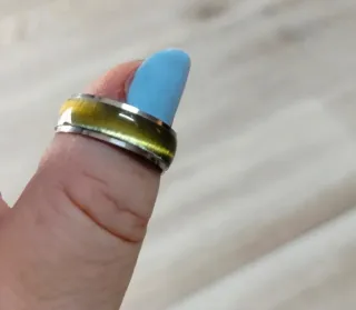 Anello Acciaio Dorato e argentato